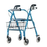 DEAMBULATORE ROLLATOR 4 RUOTE CON FRENO