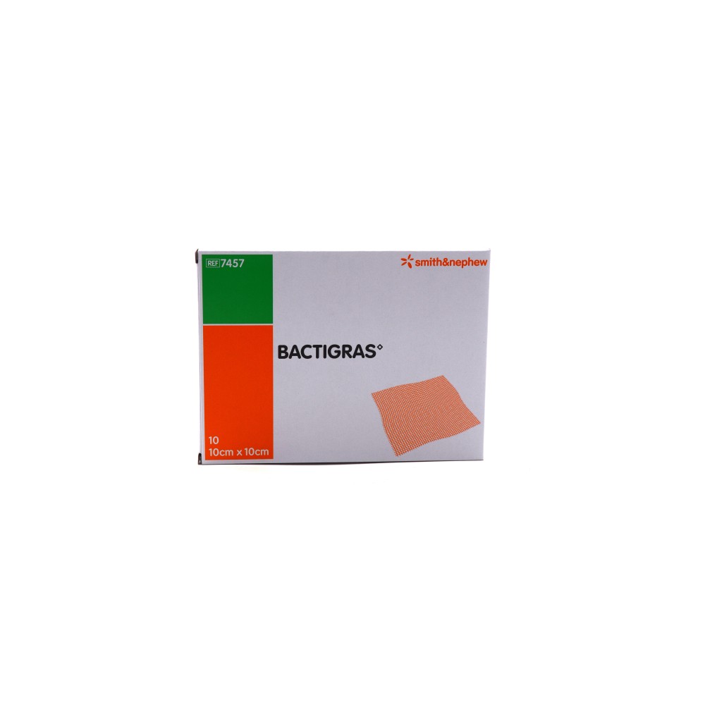 GARZA BACTIGRAS 10X10CM 10PZ