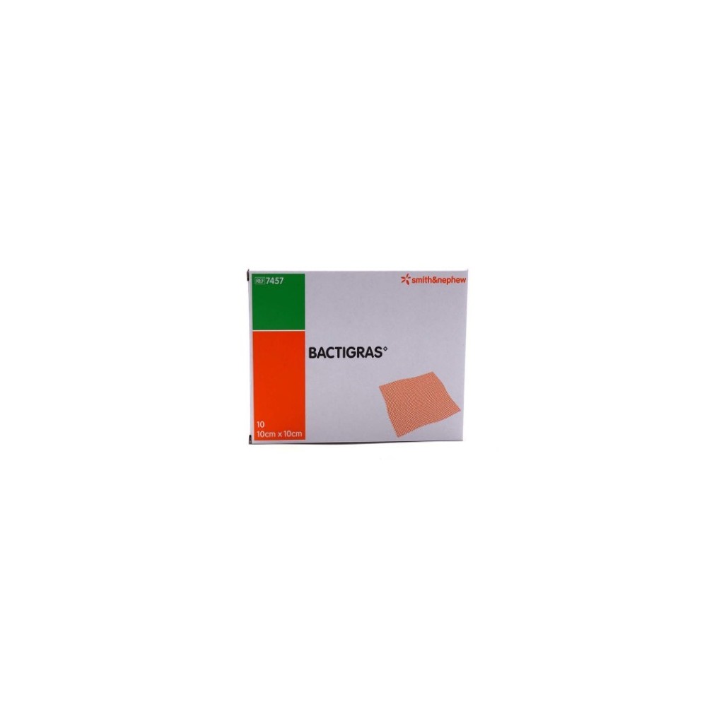 GARZA BACTIGRAS 10X10CM 10PZ
