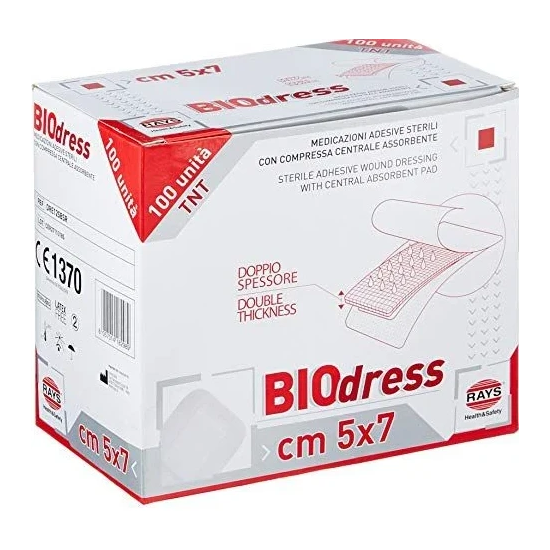 BIODRESS MEDICAZIONE ADESIVA TNT 5X7 100PZ