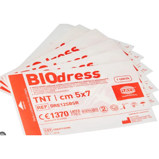BIODRESS MEDICAZIONE ADESIVA TNT 5X7 100PZ