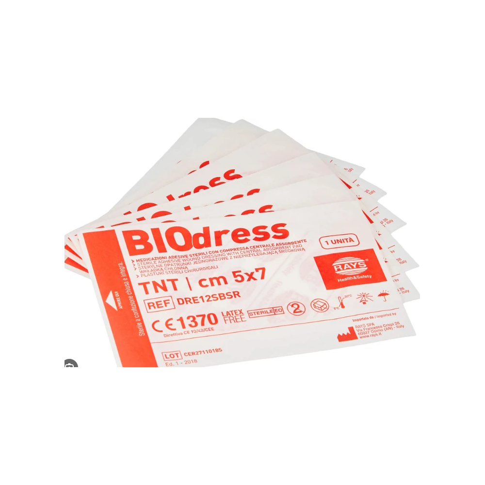 BIODRESS MEDICAZIONE ADESIVA TNT 5X7 100PZ
