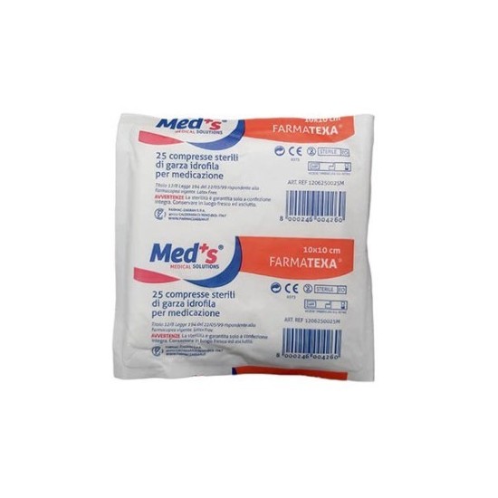 COMPRESSE DI GARZA 10X10 - 25PZ MEDS