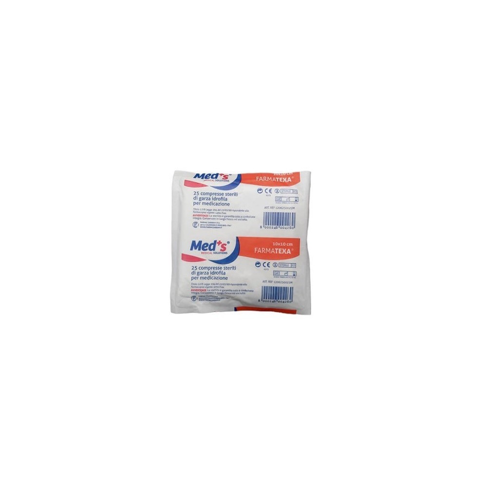 COMPRESSE DI GARZA 10X10 - 25PZ MEDS