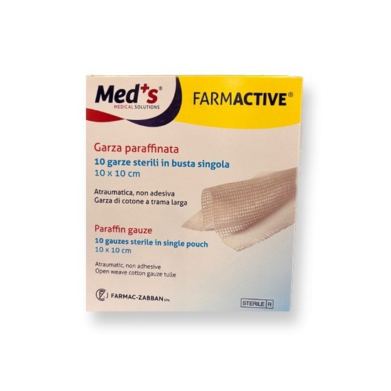 GARZA FARMACTIVE 10X10CM 10PZ