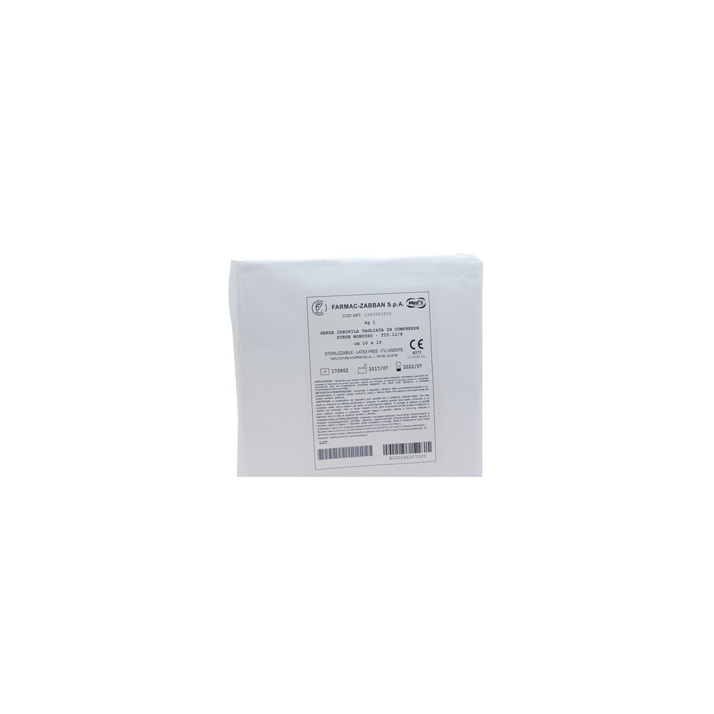 GARZA TAGLIATA 10X10CM IDROFILA 1KG