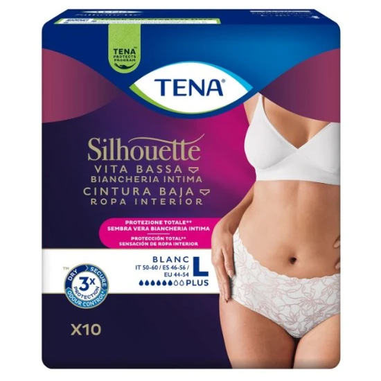 TENA SILHOUETTE BLANC VITA BASSA L - 10PZ