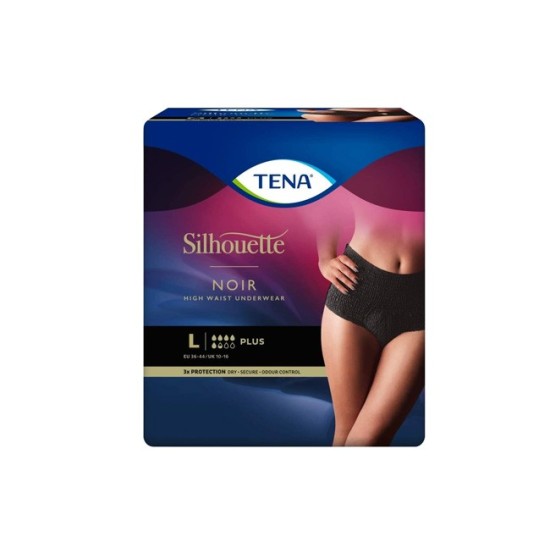 TENA SILHOUETTE NOIR VITA BASSA L - 10PZ
