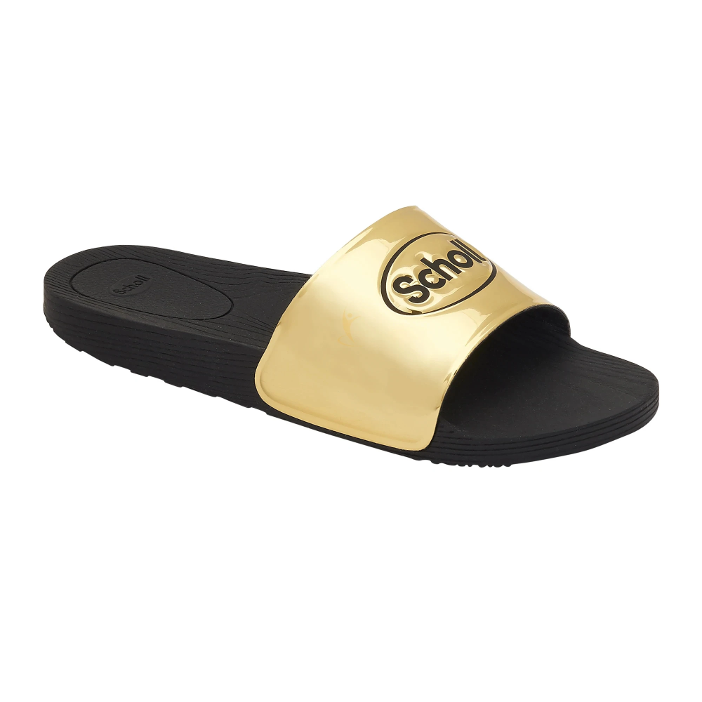 SCHOLL WOW CIABATTE ORO E NERO- TAGLIA 36