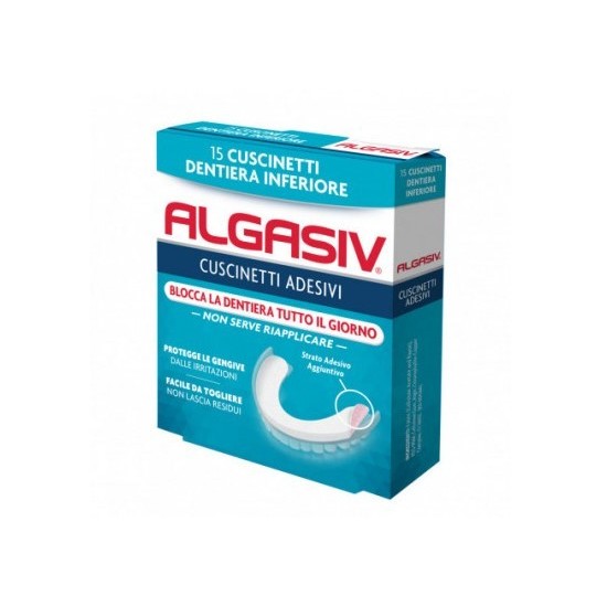 ALGASIV CUSCINETTI ADESIVI PER PROTESI INFERIORE - 15PZ