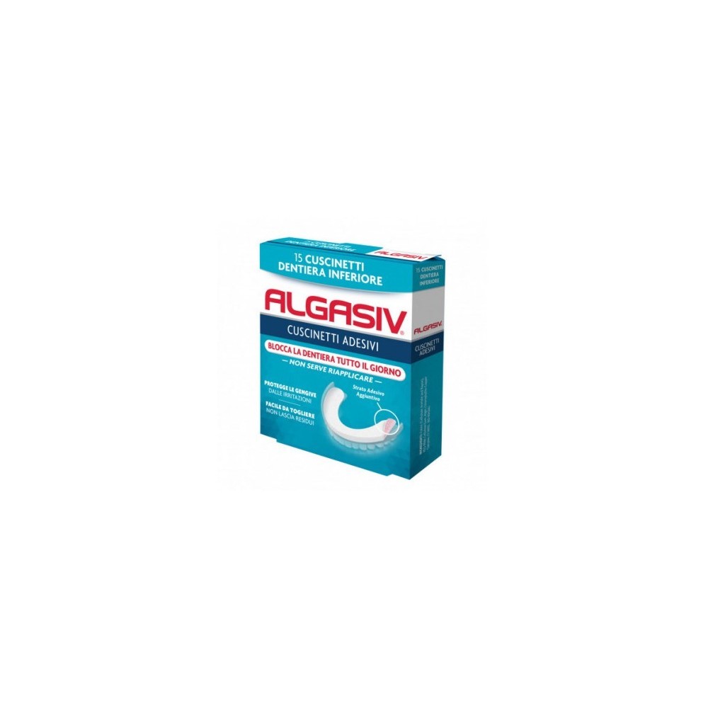 ALGASIV CUSCINETTI ADESIVI PER PROTESI INFERIORE - 15PZ