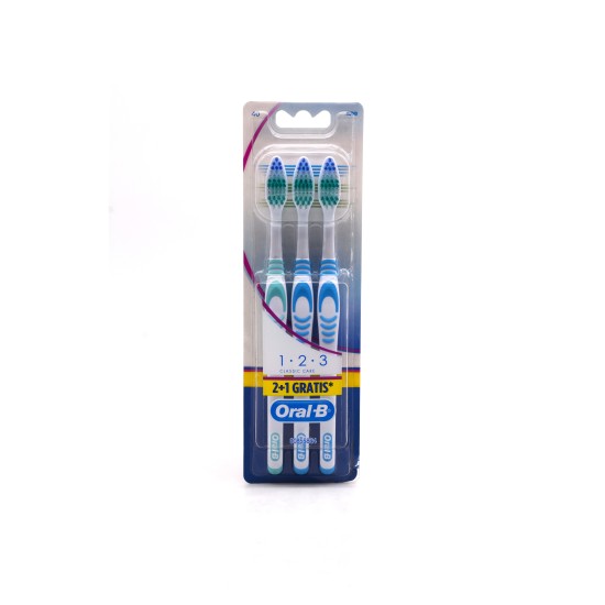 ORALB SPAZZOLINI 123 CLASSIC CARE MEDI - 3PZ