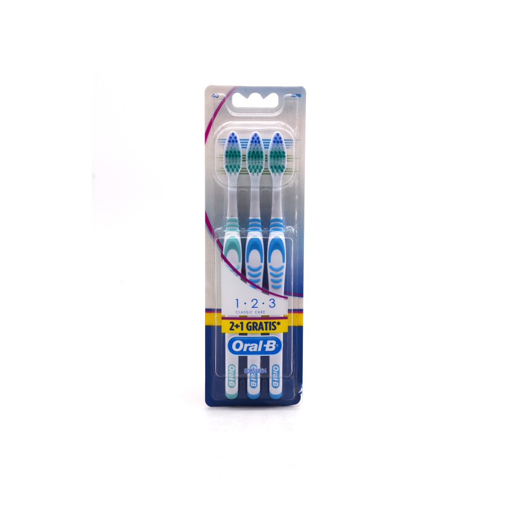 ORALB SPAZZOLINI 123 CLASSIC CARE MEDI - 3PZ