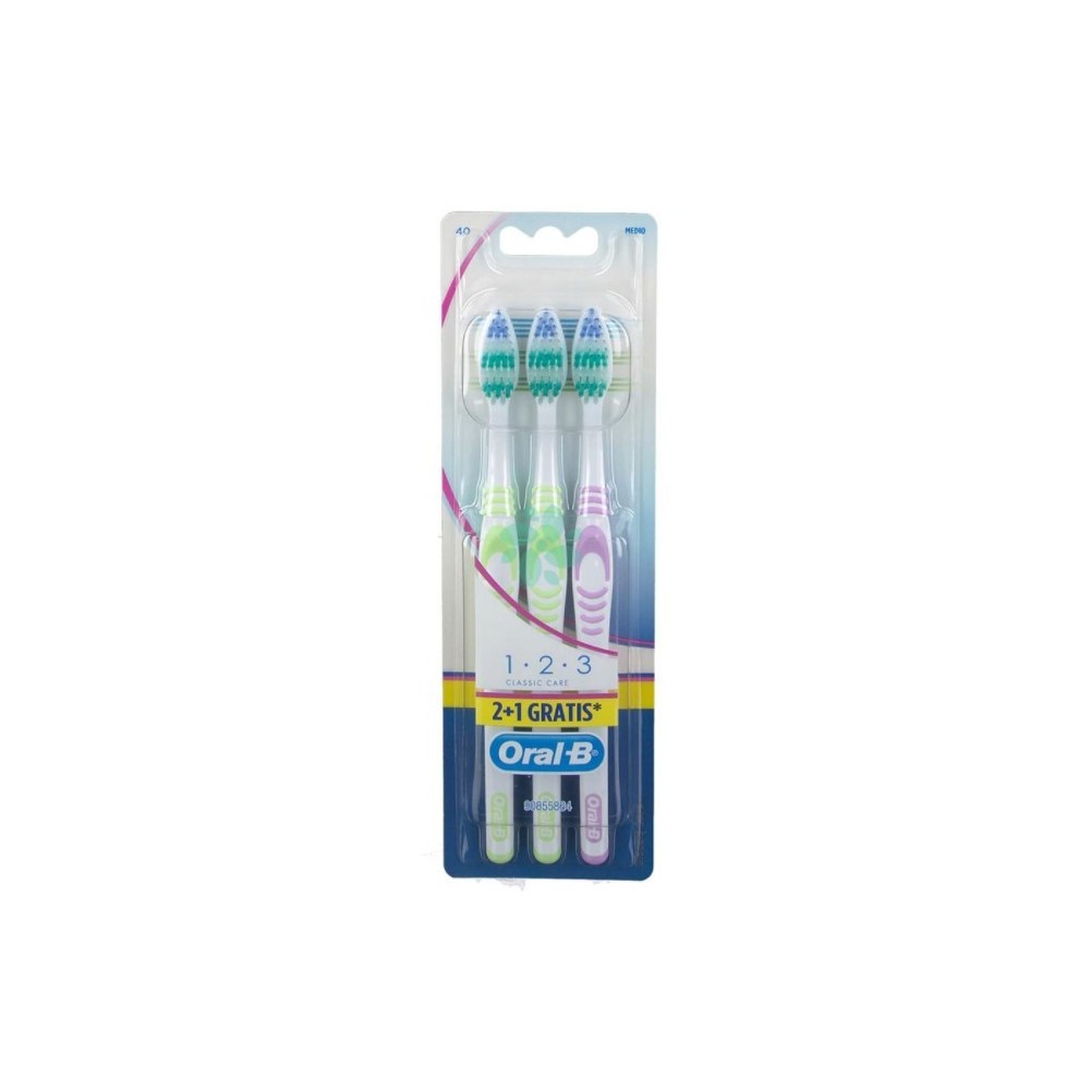 ORALB SPAZZOLINI 123 CLASSIC CARE MEDI - 3PZ