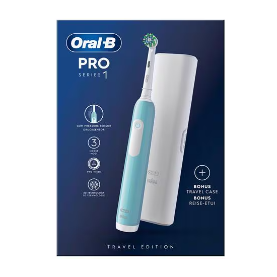 ORALB PRO 1 SPAZZ ELETTRICO AZZURRO + REFILL E CUSTODIA