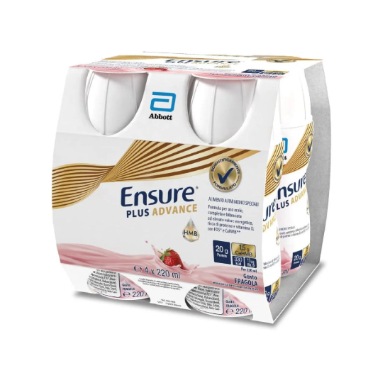 ENSURE PLUS ADVANCE FRAGOLA 4X220ML