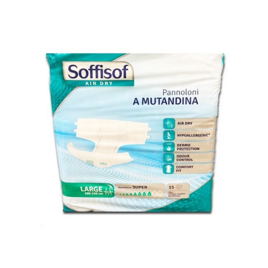 SOFFISOF AIRDRY PANN. MUTANDINA SUPER - 15PZ