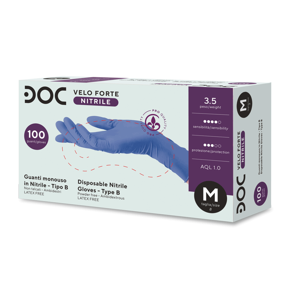 GUANTI IN NITRILE VELOFORTE - 100PZ