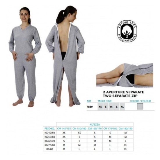 ORIONE HOME 7889 PIGIAMA MANICA LUNGA GRIGIO