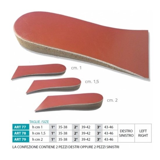 ORIONE 79 RIALZO TALLONE 3/4 2CM DX - 2PZ
