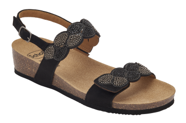 ABU DHABI SANDAL C/STRASS NERO41