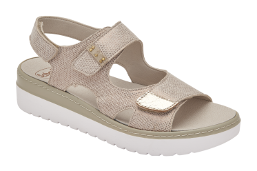 VERSILIA SANDAL PELLE PLATINO 39