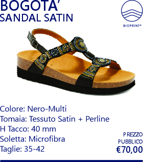 BOGOTA SANDAL NERO MULTI