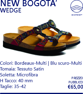 NEW BOGOTA WEDGE BORDEAUX E BLU SCURO