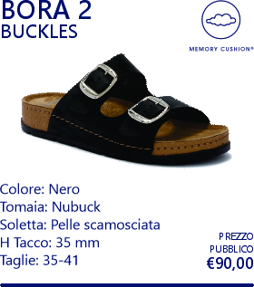 bora 2 buckles nero