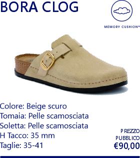 bora clog beige scuro