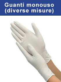 guanti diverse misure
