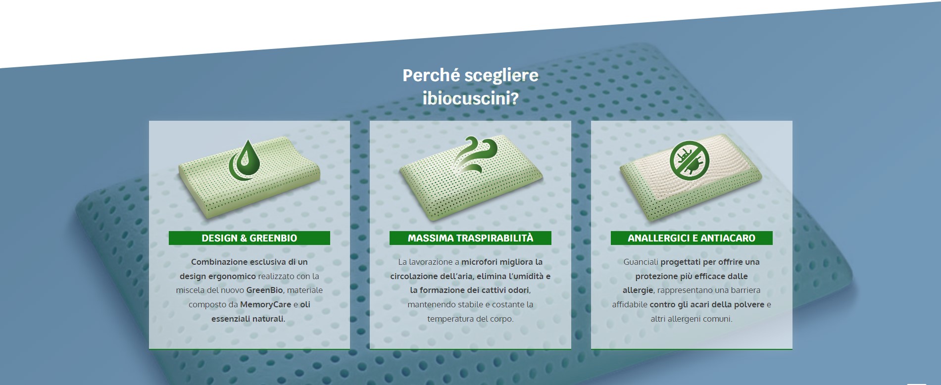 perche scegliere i cuscini mezza testata ibiocuscini