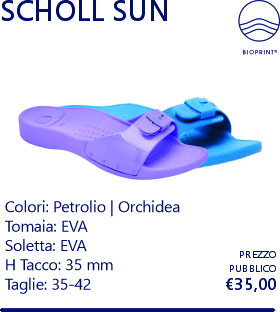 SCHOLL SUN PETROLIO E ORCHIDEA
