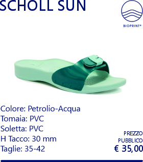 SCHOLL SUN  PETROLIO AQUA
