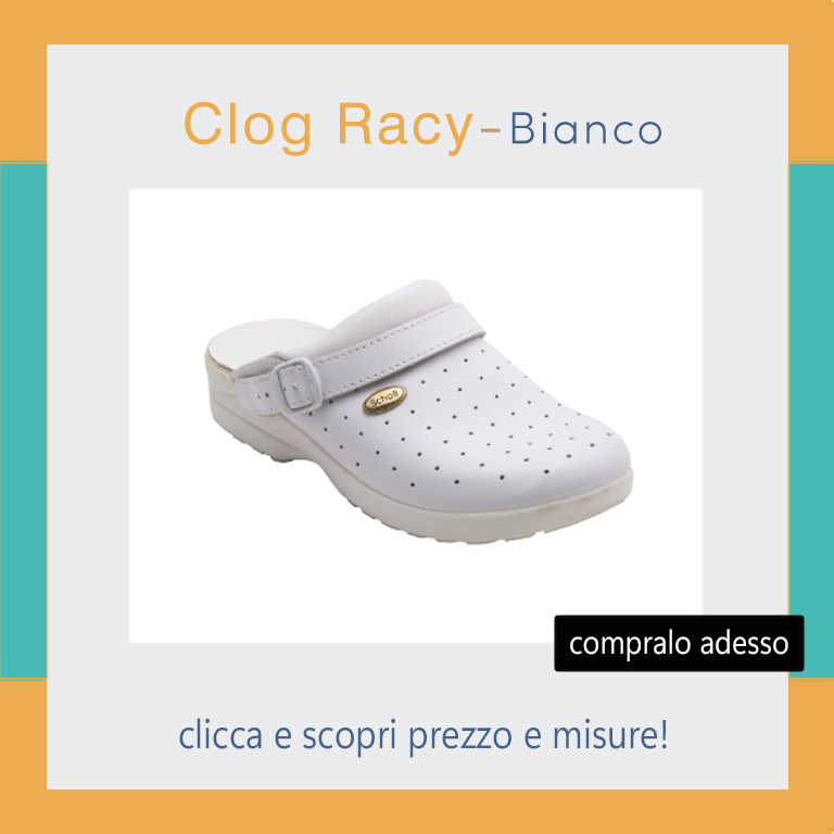 clog racy bianco