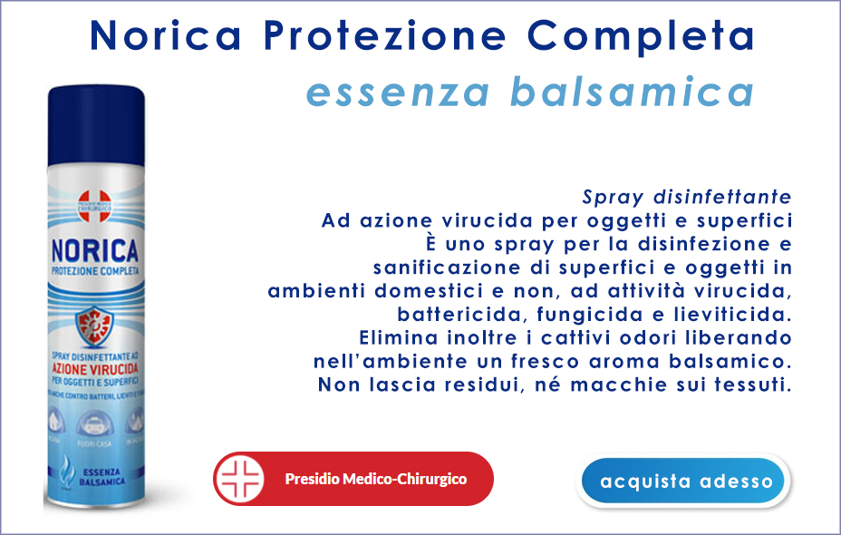 Norica Plus, Spray Disinfettante Oggetti E Superfici, Essenza