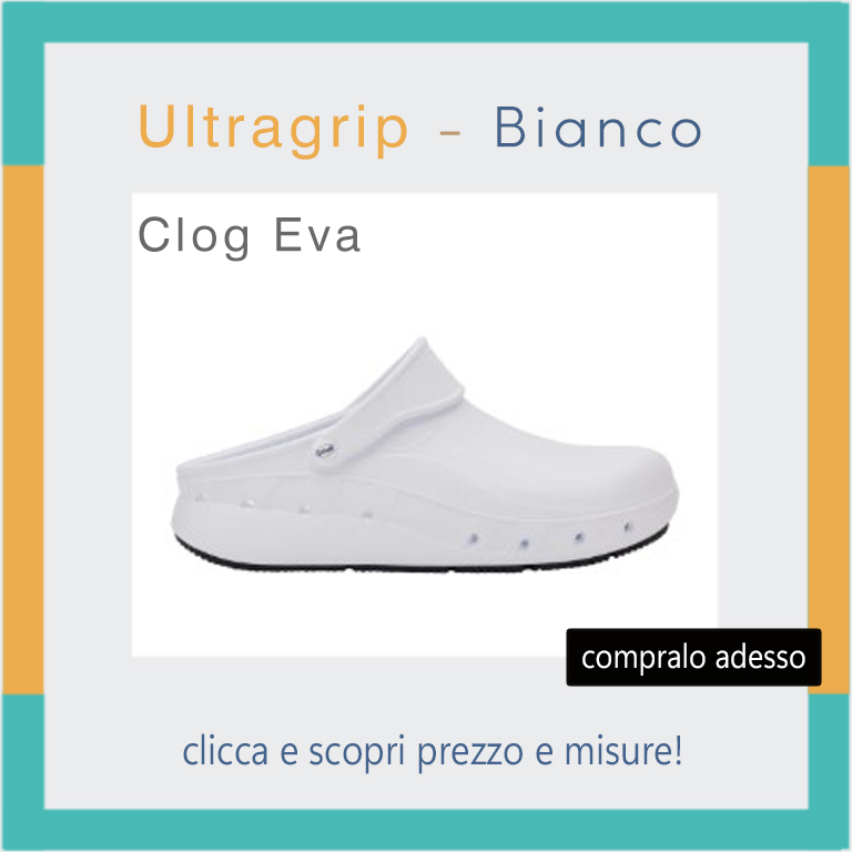 ultragrip Bianco clog eva